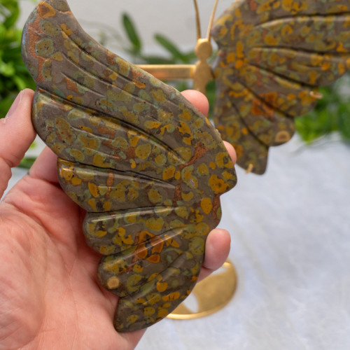 Leopard Skin Jasper Large Butterfly #5