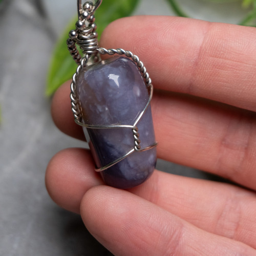 Purple Chalcedony Wire Wrap #1