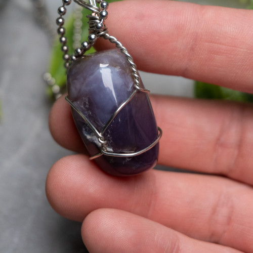 Purple Chalcedony Wire Wrap #1