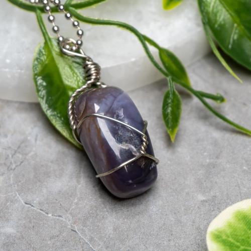 Purple Chalcedony Wire Wrap #1