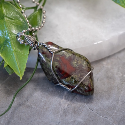 South African Dragon Stone Wire Wrap #1