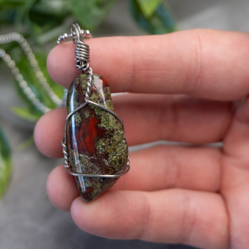 South African Dragon Stone Wire Wrap #1