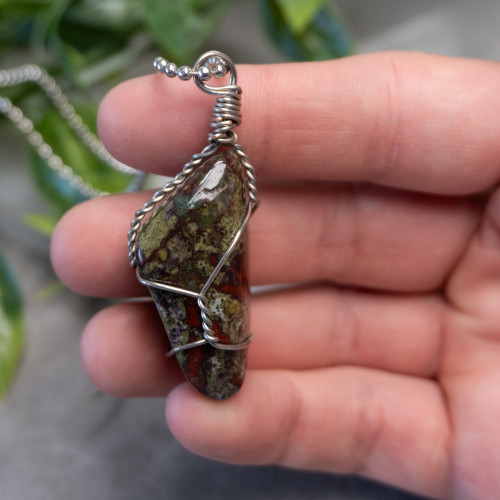 South African Dragon Stone Wire Wrap #1