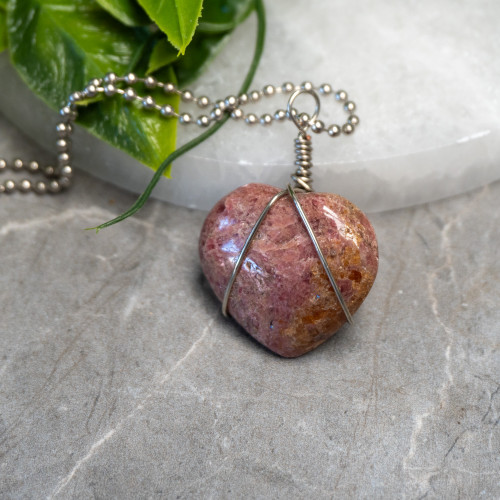 Rhodonite Heart Wire Wrap #2