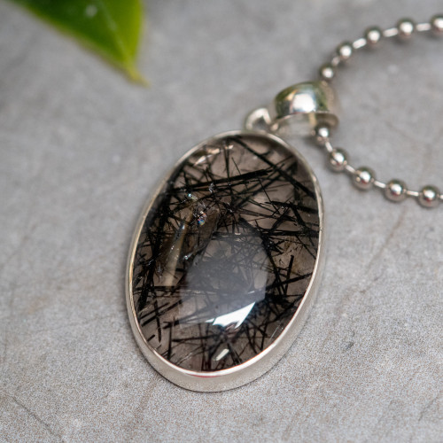Tourmalinated Quartz Pendant #1