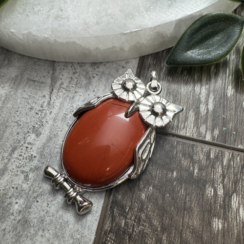 Red Jasper Owl Necklace