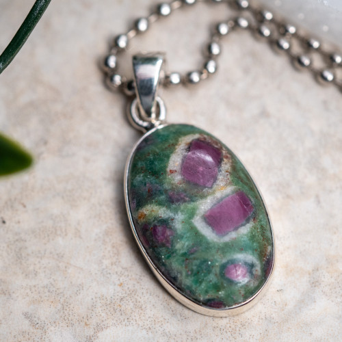 Ruby Fuchsite Pendant #1