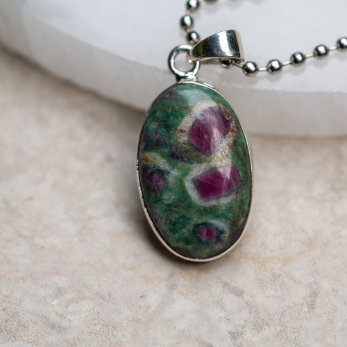 Ruby Fuchsite Pendant #1