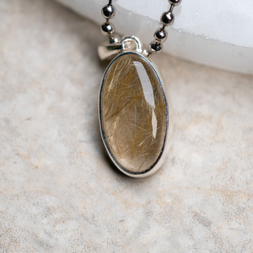 Rutile in Quartz Pendant #3