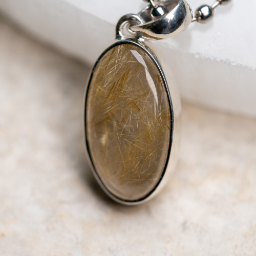 Rutile in Quartz Pendant #3