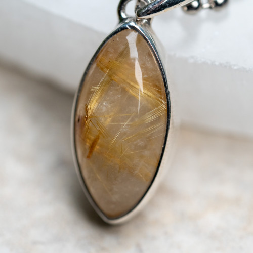 Rutile in Quartz Pendant #2