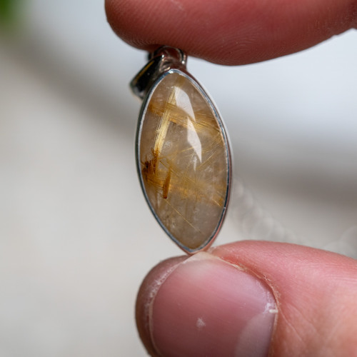 Rutile in Quartz Pendant #2