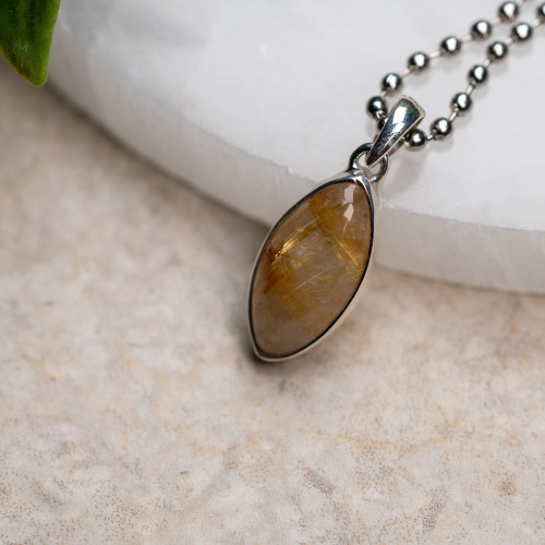 Rutile in Quartz Pendant #2