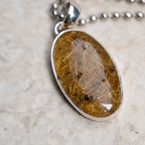 Rutile in Quartz Pendant #1