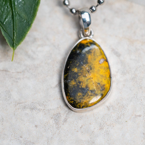 Bumble Bee Jasper Pendant #1