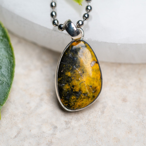 Bumble Bee Jasper Pendant #1