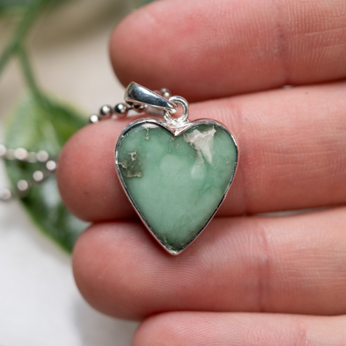 Variscite Heart Pendant #1