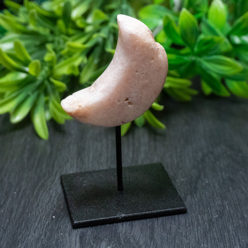 Pink Amethyst Cresecent Moon Stand #4