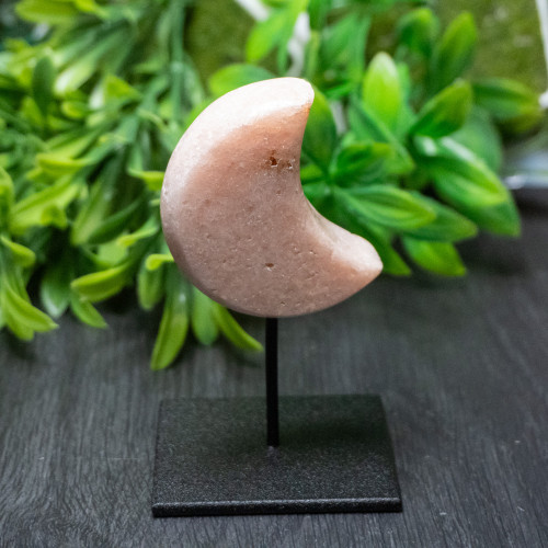 Pink Amethyst Cresecent Moon Stand #3