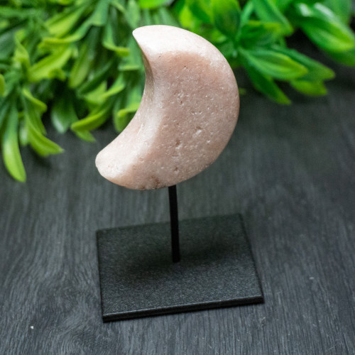 Pink Amethyst Cresecent Moon Stand #3