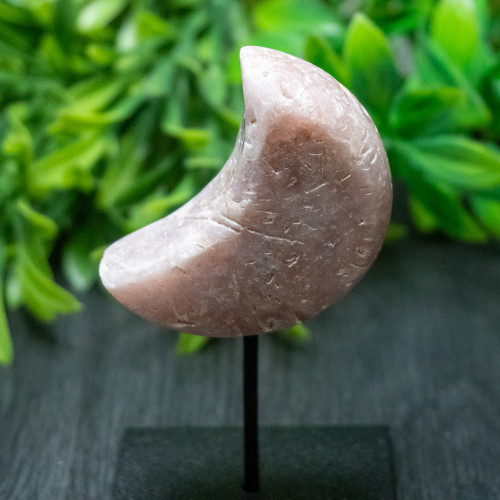 Pink Amethyst Cresecent Moon Stand #2