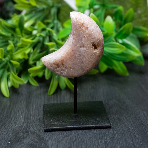 Pink Amethyst Cresecent Moon Stand #1