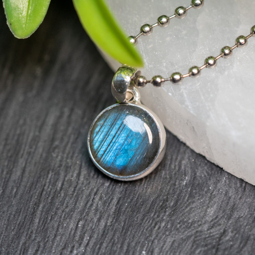 Labradorite Round Pendant #2