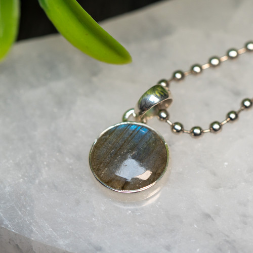 Labradorite Round Pendant #2