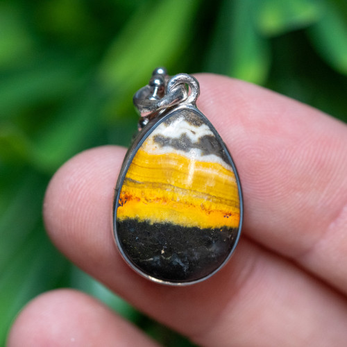 Bumble Bee Jasper Pendant #3