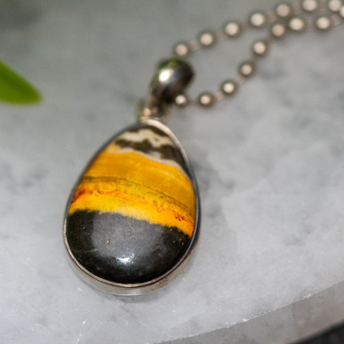 Bumble Bee Jasper Pendant #3