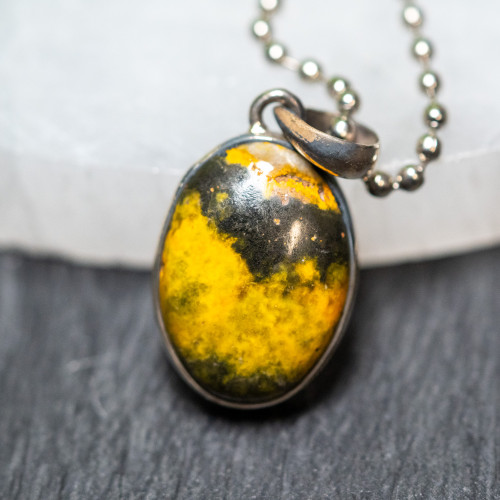 Bumble Bee Jasper Pendant #2