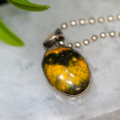 Bumble Bee Jasper Pendant #2