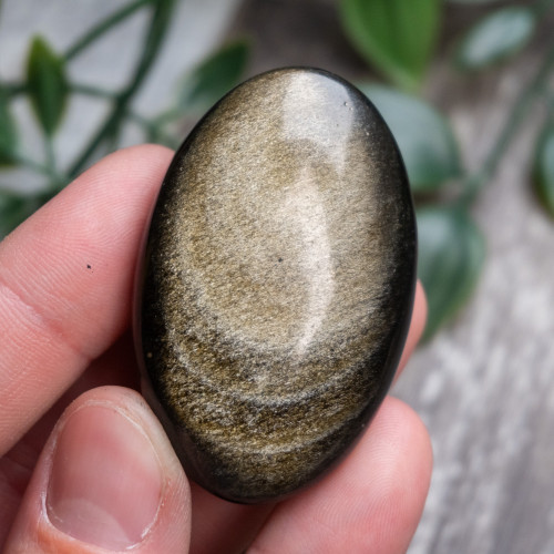 Golden Sheen Obsidian Palmstone