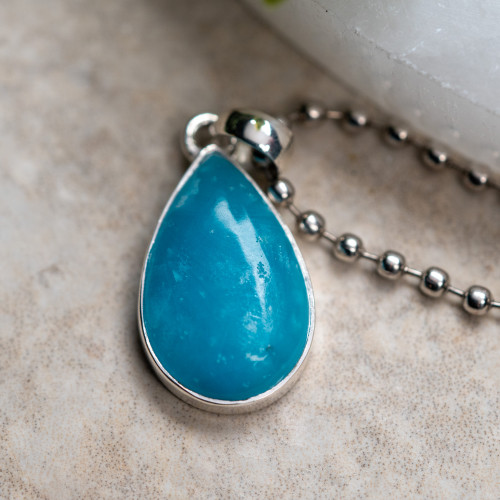 Blue Smithsonite Pendant #4