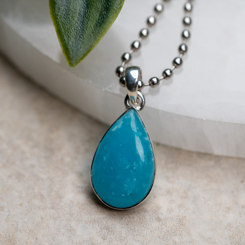 Blue Smithsonite Pendant #4