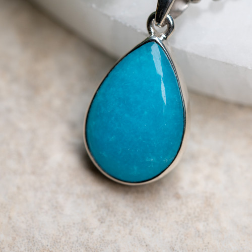 Blue Smithsonite Pendant #3