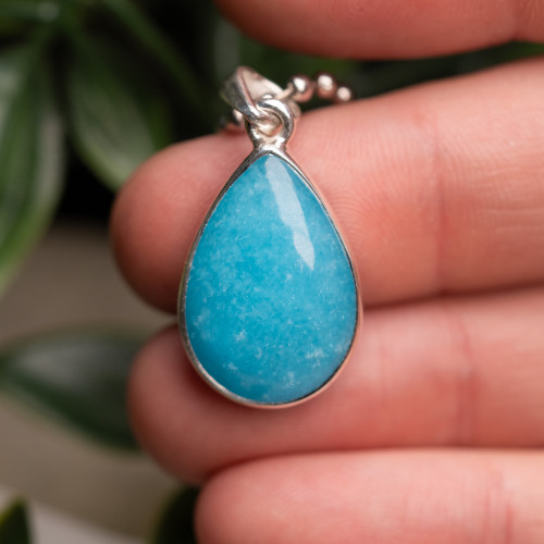 Blue Smithsonite Pendant #3