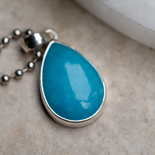 Blue Smithsonite Pendant #3