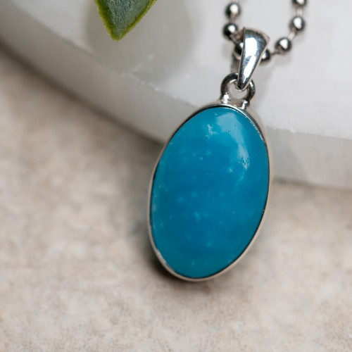 Blue Smithsonite Pendant #2