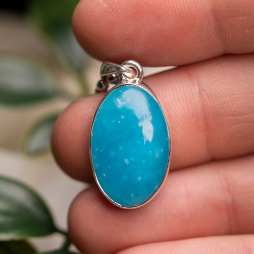 Blue Smithsonite Pendant #2