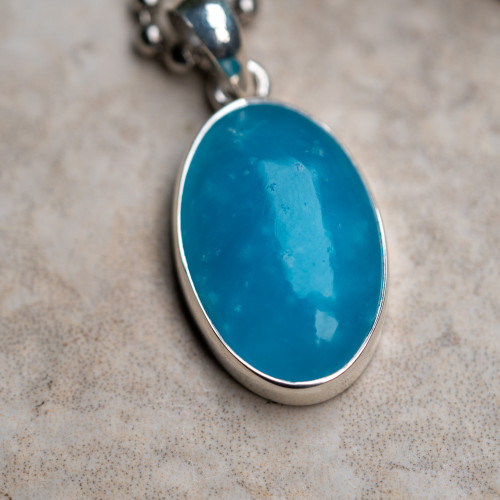 Blue Smithsonite Pendant #2