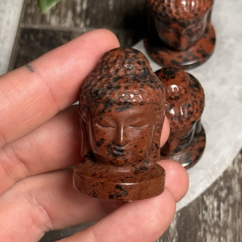 Mahogany Obsidian Buddha Head