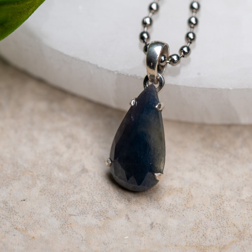 Facetted Sapphire Pendant #1