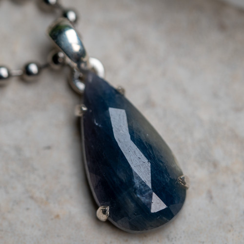 Facetted Sapphire Pendant #1