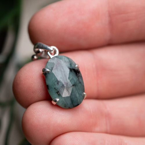 Facetted Emerald Pendant #2