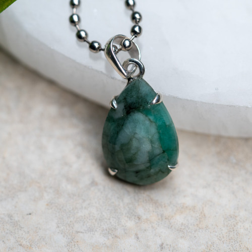 Facetted Emerald Pendant #1