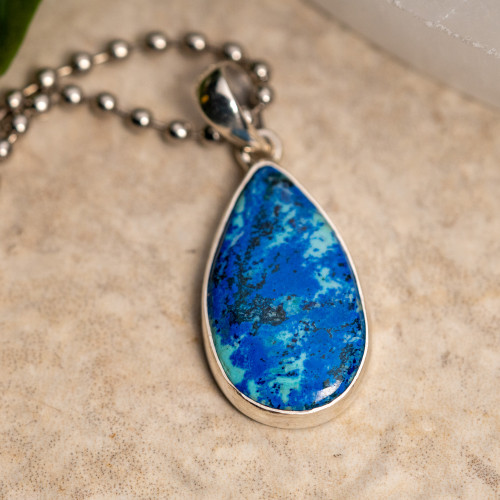 Chrysocolla and Azurite Pendant #2