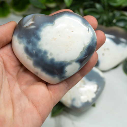 Orca Agate Medium Heart