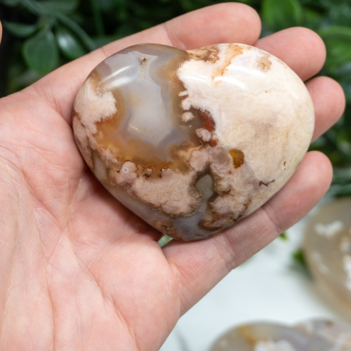 Flower Agate Medium Heart