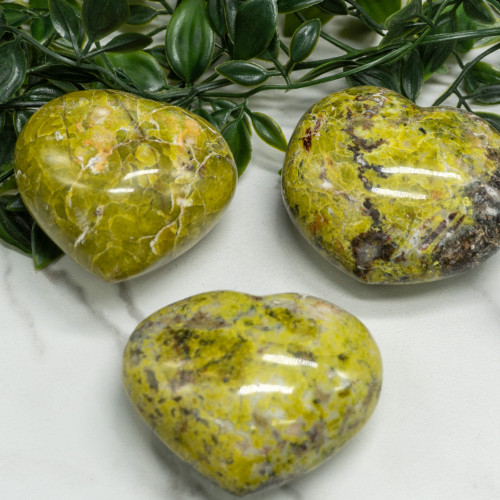 Green Opal Medium Heart Random